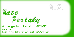 mate perlaky business card